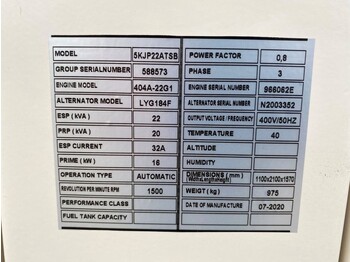 Stromgenerator, Zustand - NEU Perkins 22 kVA Supersilent generatorset New !: das Bild 4