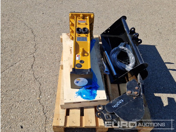 Schaufel, Zustand - NEU Unused Set of 30" Ditching, 8" Digging Bucket, Hydraulic Breaker to suit JPC Excavator / Conjunto Cazos de 800mm y 200mm y Martillo Solmek HM-150para Excavadora JPC: das Bild 4