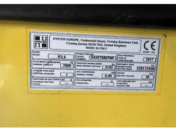 Schubmaststapler Hyster R2.5: das Bild 4