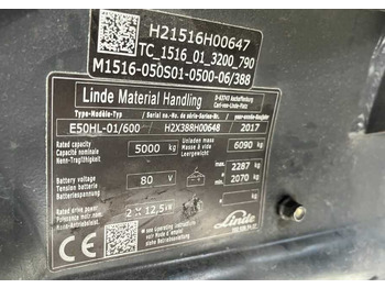 Elektrostapler Linde E50HL-01/600: das Bild 4