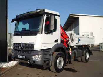 Kipper, Autokran, Zustand - NEU Mercedes-Benz Arocs 1832 KK 4x2 Kipper+Kran Fassi F120+Funk: das Bild 3
