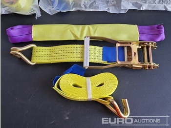 Baugeräte Unused Boss 4M x 50mm 5 Ton Ratchet Straps with Sling (4 of): das Bild 4