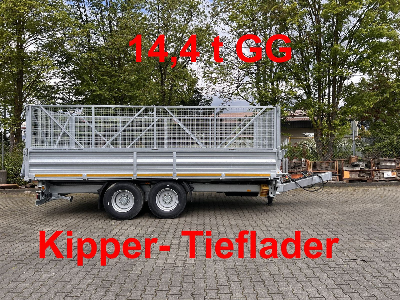 Möslein 14 t Tandem- Kipper Tieflader 5,70 m lang, Brei - Kipper Anhänger: das Bild 1 Möslein 14 t Tandem- Kipper Tieflader 5,70 m lang, Brei - Kipper Anhänger: das Bild 1