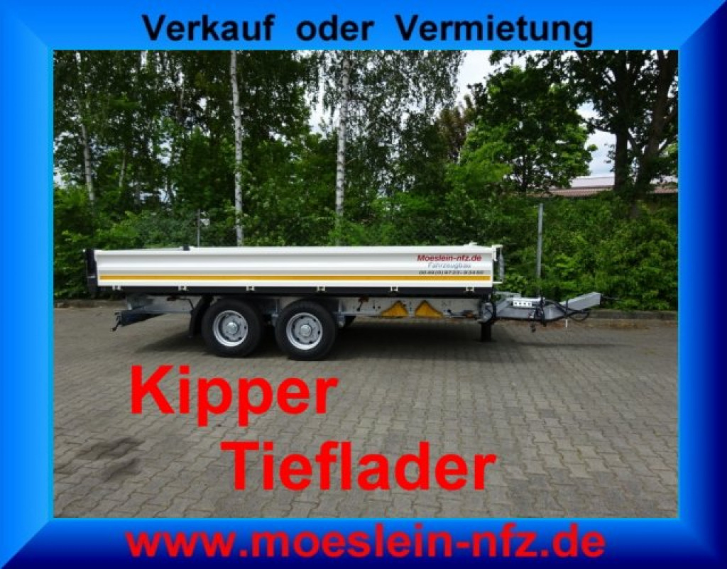Möslein TTD 11 Weiß neuer Tandem 3- Seitenkipper Tieflader-- Neufahrzeug -- - Kipper Anhänger: das Bild 1 Möslein TTD 11 Weiß neuer Tandem 3- Seitenkipper Tieflader-- Neufahrzeug -- - Kipper Anhänger: das Bild 1