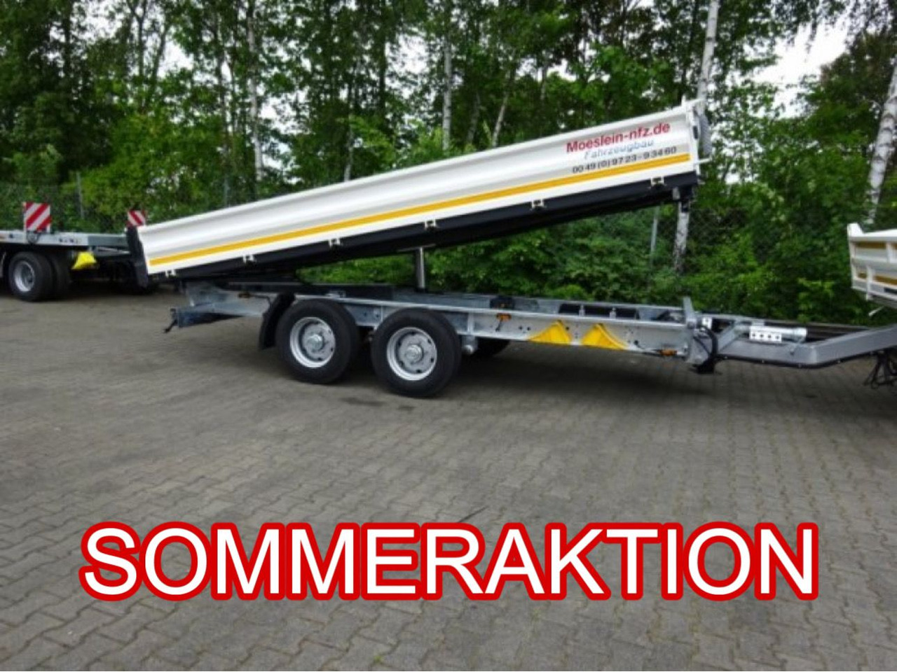 Möslein TTD 11 Weiß neuer Tandem 3- Seitenkipper Tieflader-- Neufahrzeug -- - Kipper Anhänger: das Bild 1 Möslein TTD 11 Weiß neuer Tandem 3- Seitenkipper Tieflader-- Neufahrzeug -- - Kipper Anhänger: das Bild 1