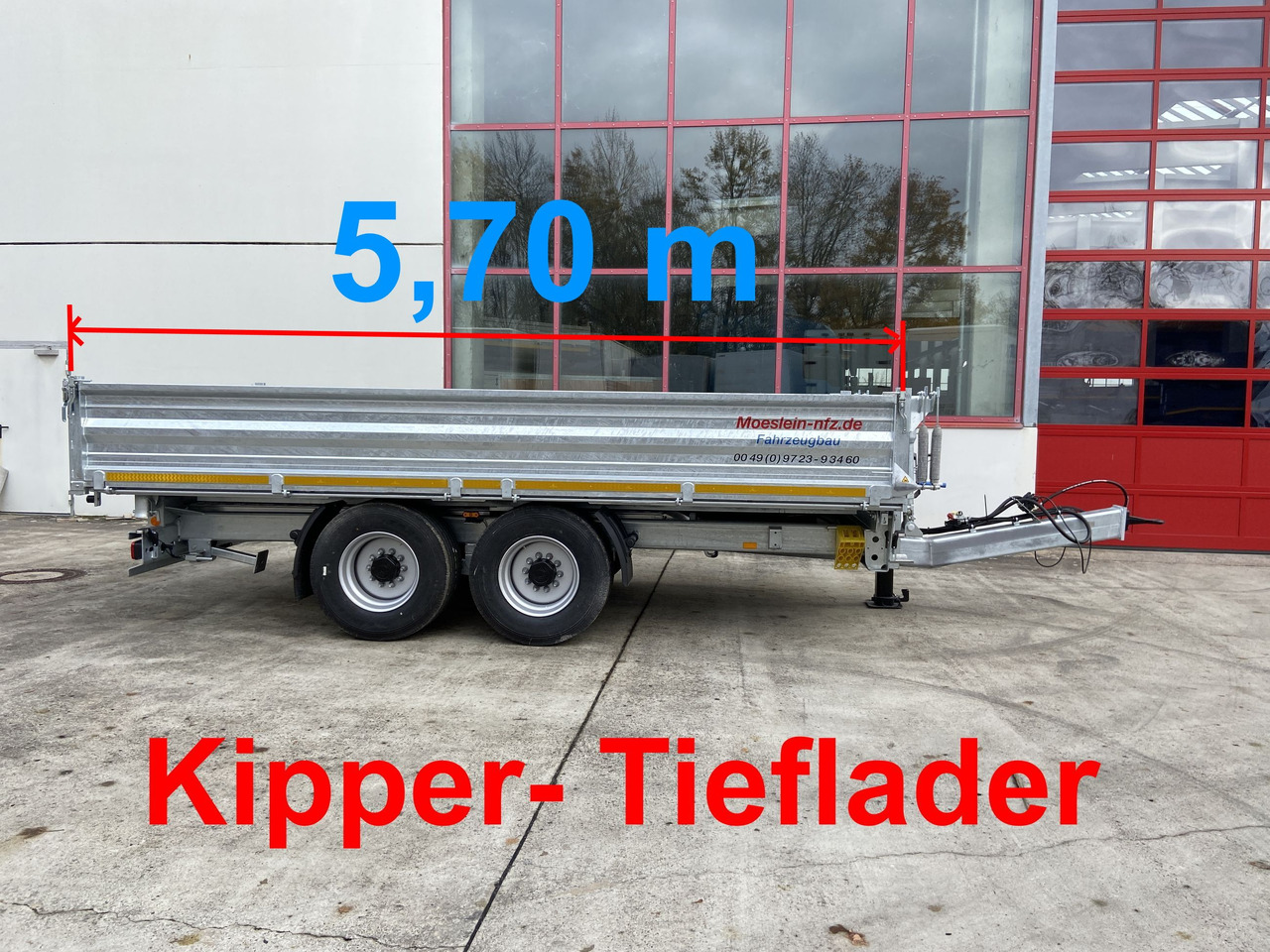 Möslein TTD 14 5,70 m 14 t Tandem- Kipper Tieflader 5,70 m lang, Breite Reifen-- Neufahrzeug -- - Kipper Anhänger: das Bild 1 Möslein TTD 14 5,70 m 14 t Tandem- Kipper Tieflader 5,70 m lang, Breite Reifen-- Neufahrzeug -- - Kipper Anhänger: das Bild 1