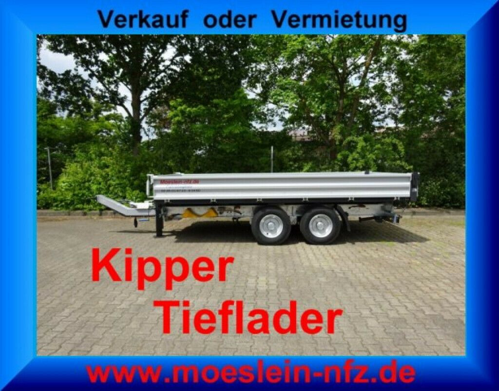 Möslein neuer Tandem 3- Seitenkipper Tieflader-- Neufah - Kipper Anhänger: das Bild 3 Möslein neuer Tandem 3- Seitenkipper Tieflader-- Neufah - Kipper Anhänger: das Bild 3