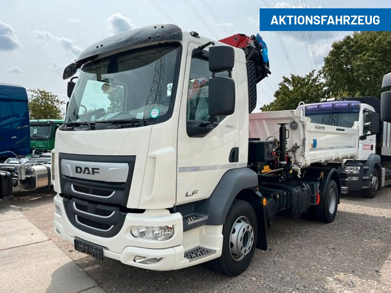 DAF LF 290 16t Meiller Krankipper Tageszulassung DAF LF 290 16t Meiller Krankipper Tageszulassung - Kipper, Autokran: das Bild 1 DAF LF 290 16t Meiller Krankipper Tageszulassung DAF LF 290 16t Meiller Krankipper Tageszulassung - Kipper, Autokran: das Bild 1