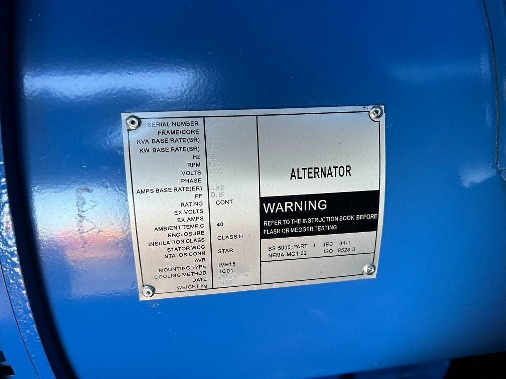 Stromgenerator, Zustand - NEU Ricardo 150KVA (120KW) SILENT GENERATOR 3 PHASE 50HZ 400V: das Bild 13