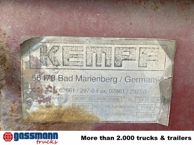 Kempf SKM 32/2 Stahlmulde ca. 24m³, Liftachse, - Kipper Auflieger: das Bild 4 Kempf SKM 32/2 Stahlmulde ca. 24m³, Liftachse, - Kipper Auflieger: das Bild 4