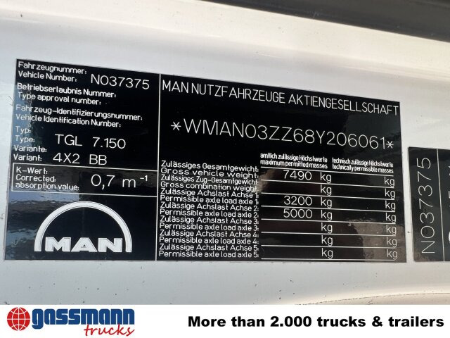 MAN TGL 7.150 4x2 BB mit LBW BÄR - Pritsche LKW: das Bild 4 MAN TGL 7.150 4x2 BB mit LBW BÄR - Pritsche LKW: das Bild 4