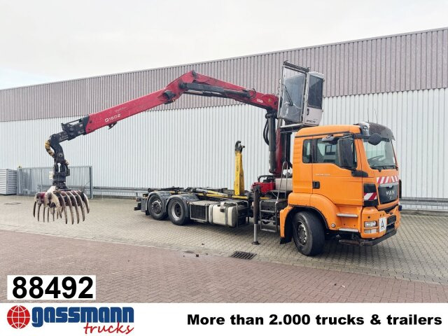 MAN TGS 26.440 6x2-4 BL, Lenk-/Liftachse, - Abrollkipper, Autokran: das Bild 1 MAN TGS 26.440 6x2-4 BL, Lenk-/Liftachse, - Abrollkipper, Autokran: das Bild 1