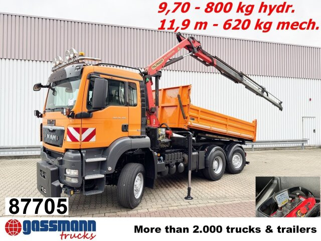 MAN TGS 28.400 6X4-4 BL, Lenk-/Lift, - Kipper, Autokran: das Bild 1 MAN TGS 28.400 6X4-4 BL, Lenk-/Lift, - Kipper, Autokran: das Bild 1