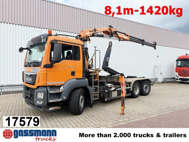 MAN TGS 28.440 6x2-4 BL, Lenk-/Liftachse, Kran Atlas - Abrollkipper, Autokran: das Bild 1 MAN TGS 28.440 6x2-4 BL, Lenk-/Liftachse, Kran Atlas - Abrollkipper, Autokran: das Bild 1