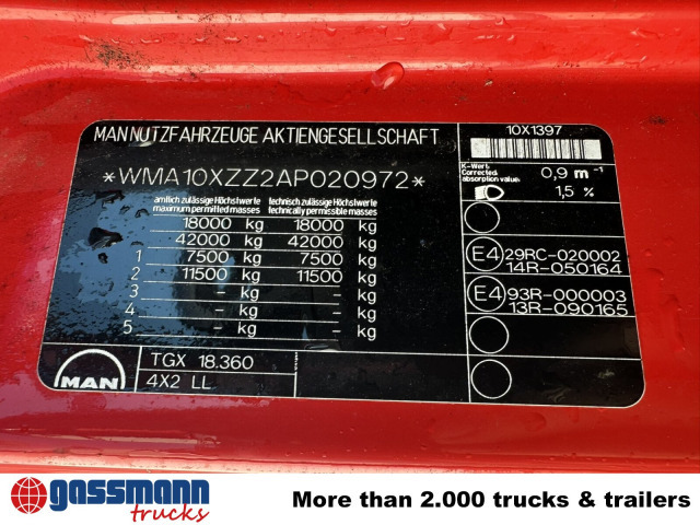 MAN TGX 18.360 4X2 LL, Fahrschule - Containerwagen/ Wechselfahrgestell LKW: das Bild 3 MAN TGX 18.360 4X2 LL, Fahrschule - Containerwagen/ Wechselfahrgestell LKW: das Bild 3