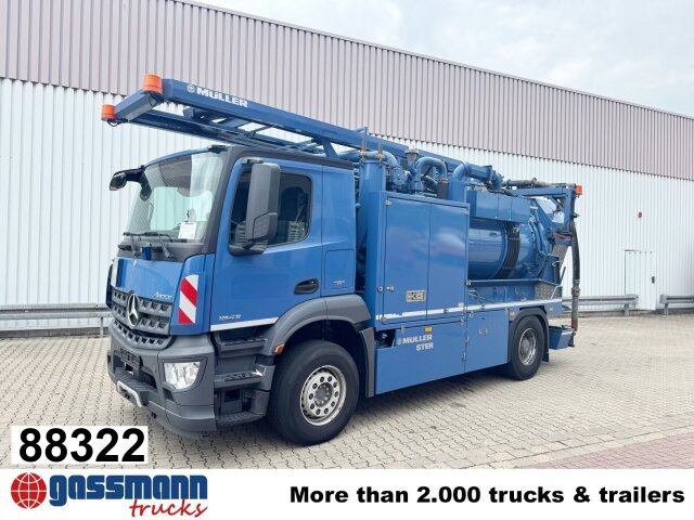 Mercedes-Benz Arocs 1843 L 4x2, Müller Canalmaster ca. 8m³, - Kehrmaschine: das Bild 1 Mercedes-Benz Arocs 1843 L 4x2, Müller Canalmaster ca. 8m³, - Kehrmaschine: das Bild 1
