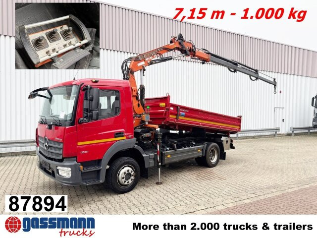 Mercedes-Benz Atego 1221 K 4x2 mit Kran Atlas AK 75.2, Funk, - Kipper, Autokran: das Bild 1 Mercedes-Benz Atego 1221 K 4x2 mit Kran Atlas AK 75.2, Funk, - Kipper, Autokran: das Bild 1