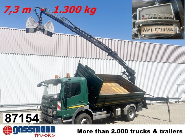 Mercedes-Benz Atego 1624/27 4x2, Heckkran Hiab 099 BS-2 HiDuo, - Kipper, Autokran: das Bild 1 Mercedes-Benz Atego 1624/27 4x2, Heckkran Hiab 099 BS-2 HiDuo, - Kipper, Autokran: das Bild 1