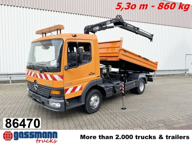 Mercedes-Benz Atego 815 K 4x2 mit Kran Hiab 055 B-1 CL - Kipper, Autokran: das Bild 1 Mercedes-Benz Atego 815 K 4x2 mit Kran Hiab 055 B-1 CL - Kipper, Autokran: das Bild 1