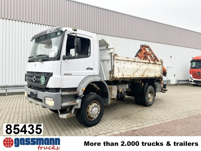 Mercedes-Benz Axor 1833 AK 4x4 mit Heckkran Atlas 105.2-A2L - Kipper, Autokran: das Bild 1 Mercedes-Benz Axor 1833 AK 4x4 mit Heckkran Atlas 105.2-A2L - Kipper, Autokran: das Bild 1