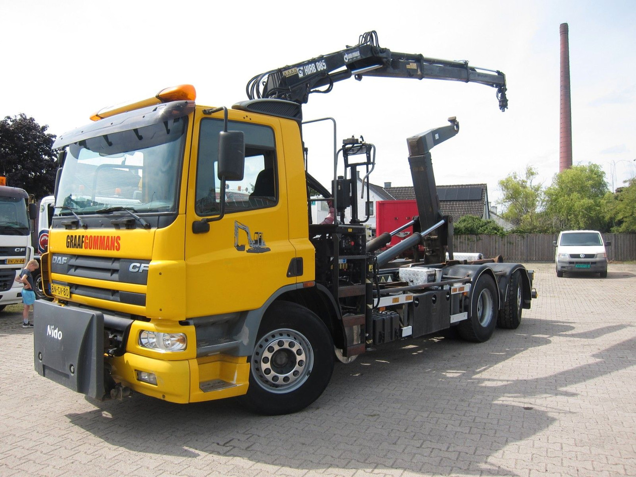 DAF CF 75 310 6X2*4 Hiab Kran Haken Manual Funk E3 - Abrollkipper, Autokran: das Bild 2 DAF CF 75 310 6X2*4 Hiab Kran Haken Manual Funk E3 - Abrollkipper, Autokran: das Bild 2