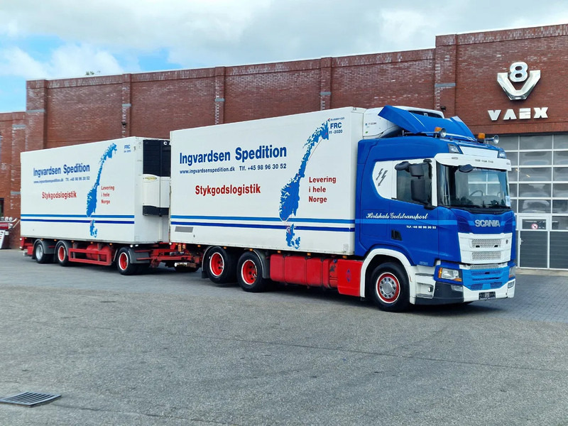 Scania R500 NGS B6X2NB / Trailer-Bygg 12-2004 / Frigobox Sidedoors / Rohrbahen / hooks - Kühlkoffer LKW: das Bild 1 Scania R500 NGS B6X2NB / Trailer-Bygg 12-2004 / Frigobox Sidedoors / Rohrbahen / hooks - Kühlkoffer LKW: das Bild 1