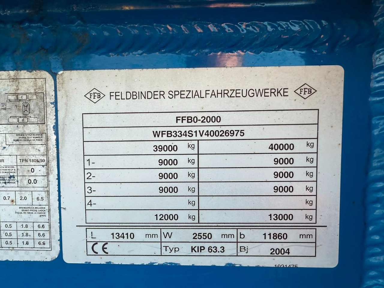 Siloauflieger Feldbinder 3 axle 63 m3 Silo trailer Feldbinder 3 axle 63 m3 Silo trailer: das Bild 15