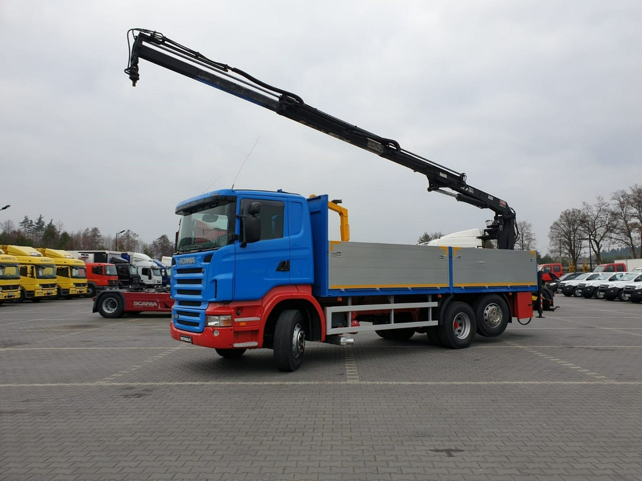 Scania R 400 LB 6x2 HDS Budowlanka Widły Oś Skrętna Super Stan - Pritsche LKW, Autokran: das Bild 2 Scania R 400 LB 6x2 HDS Budowlanka Widły Oś Skrętna Super Stan - Pritsche LKW, Autokran: das Bild 2