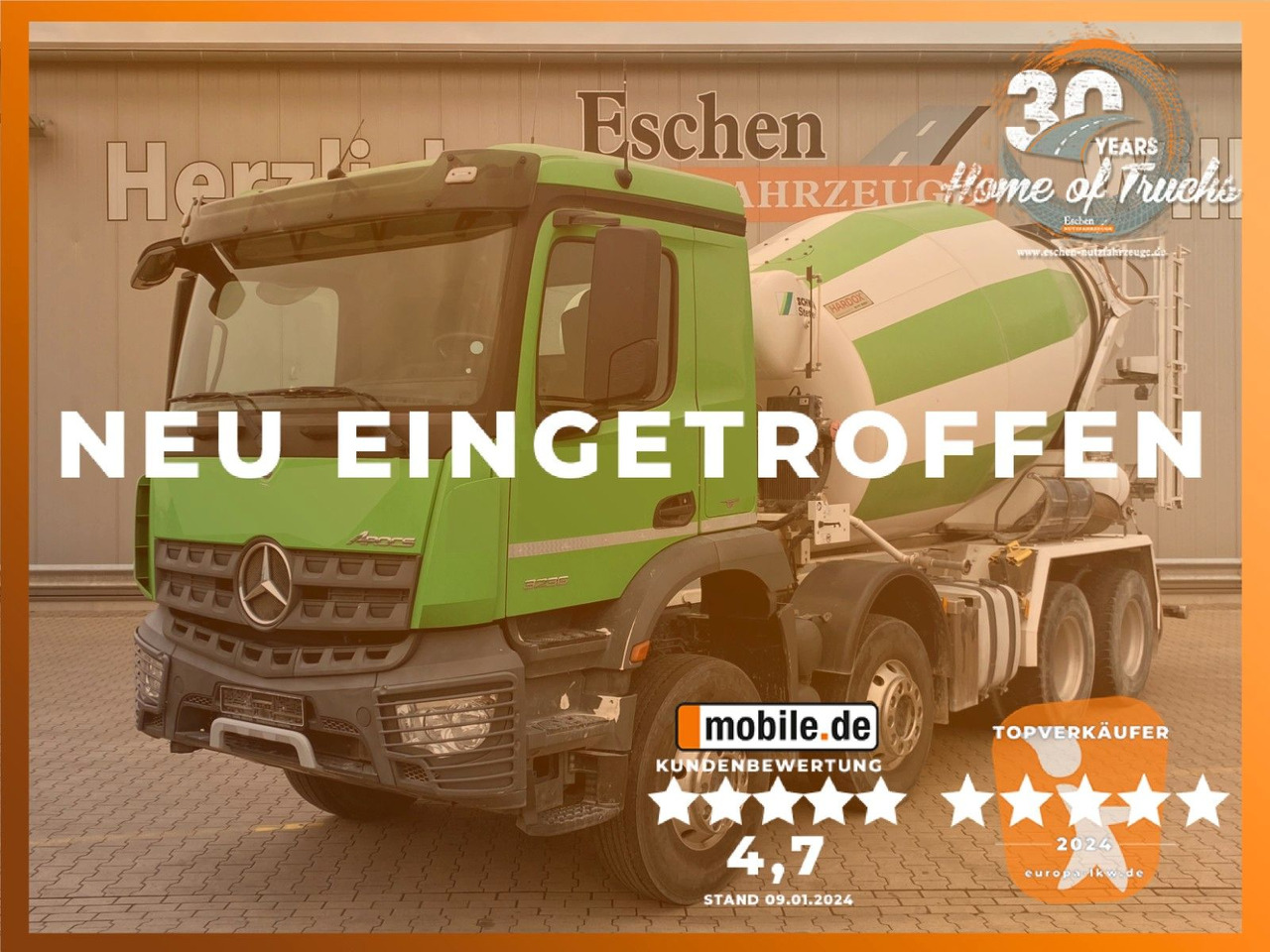 Mercedes-Benz 3236 Arocs | 9m³ Stetter*Klima*Navi*Blatt*1.Hand - Fahrmischer: das Bild 1 Mercedes-Benz 3236 Arocs | 9m³ Stetter*Klima*Navi*Blatt*1.Hand - Fahrmischer: das Bild 1