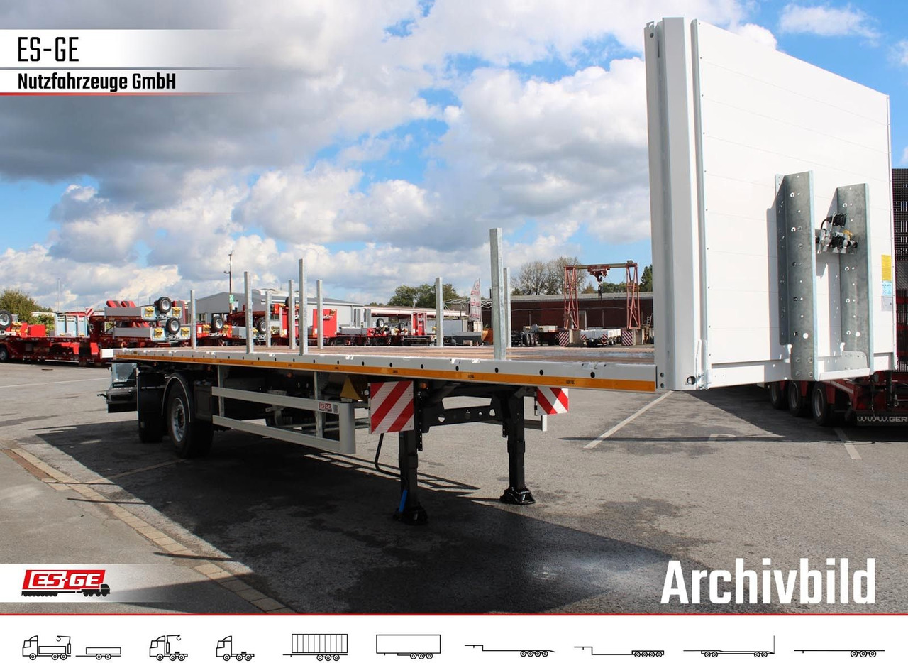 ES-GE 2-Achs-SAH, zwangsgelenkt, pneum. Heckausschub - Pritschenauflieger/ Plattformauflieger: das Bild 3 ES-GE 2-Achs-SAH, zwangsgelenkt, pneum. Heckausschub - Pritschenauflieger/ Plattformauflieger: das Bild 3