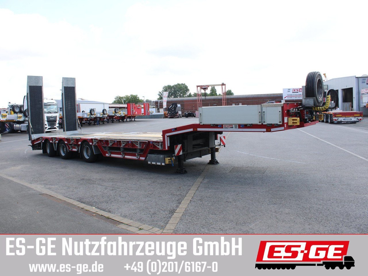 ES-GE 3-Achs-Satteltieflader, Radmulden - Tieflader Auflieger: das Bild 4 ES-GE 3-Achs-Satteltieflader, Radmulden - Tieflader Auflieger: das Bild 4