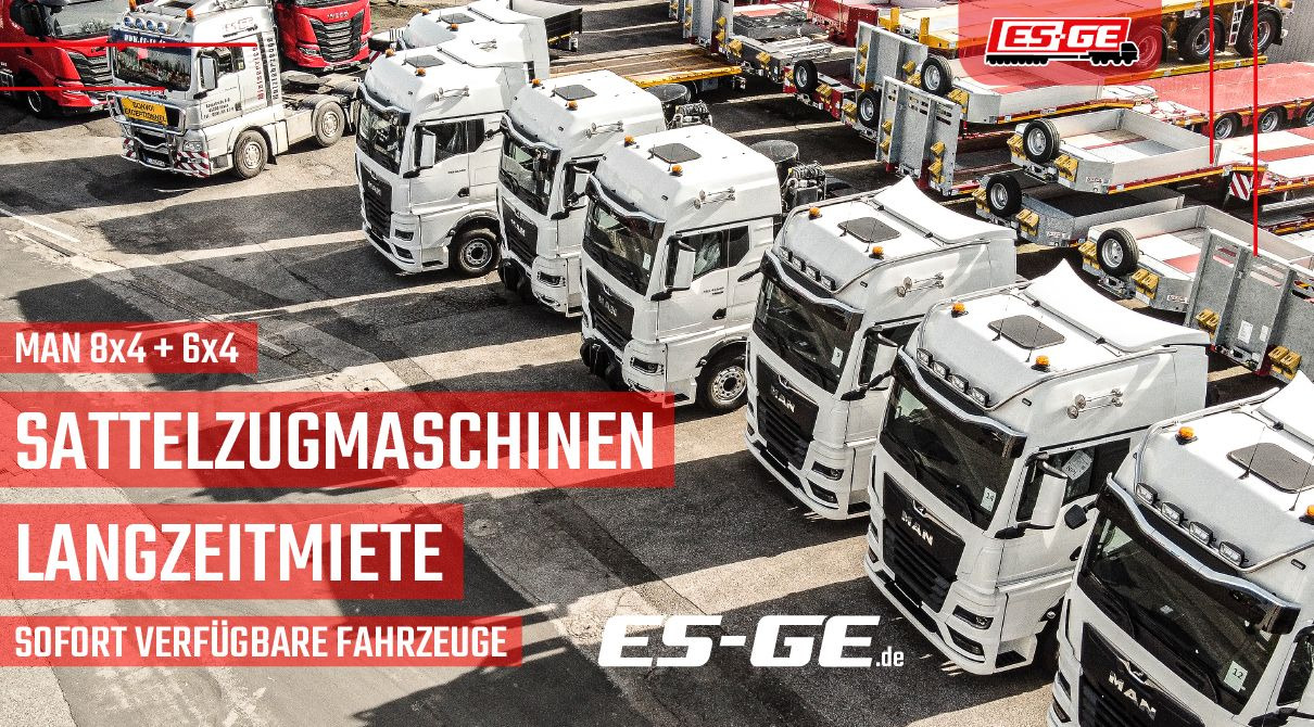 ES-GE 3-Achs-Satteltieflader mit Radmulden - Tieflader Auflieger: das Bild 2 ES-GE 3-Achs-Satteltieflader mit Radmulden - Tieflader Auflieger: das Bild 2