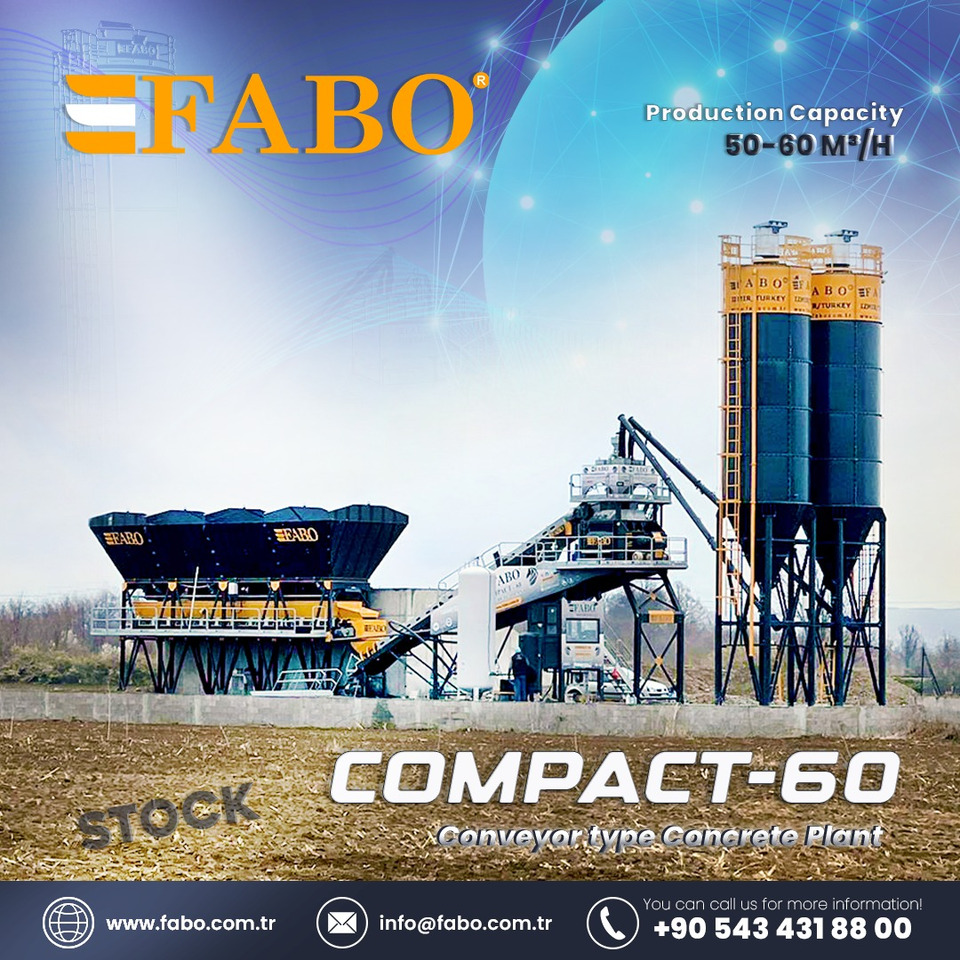 FABO COMPACT-60 CONCRETE PLANT | CONVEYOR TYPE - Betonmischanlage: das Bild 1 FABO COMPACT-60 CONCRETE PLANT | CONVEYOR TYPE - Betonmischanlage: das Bild 1