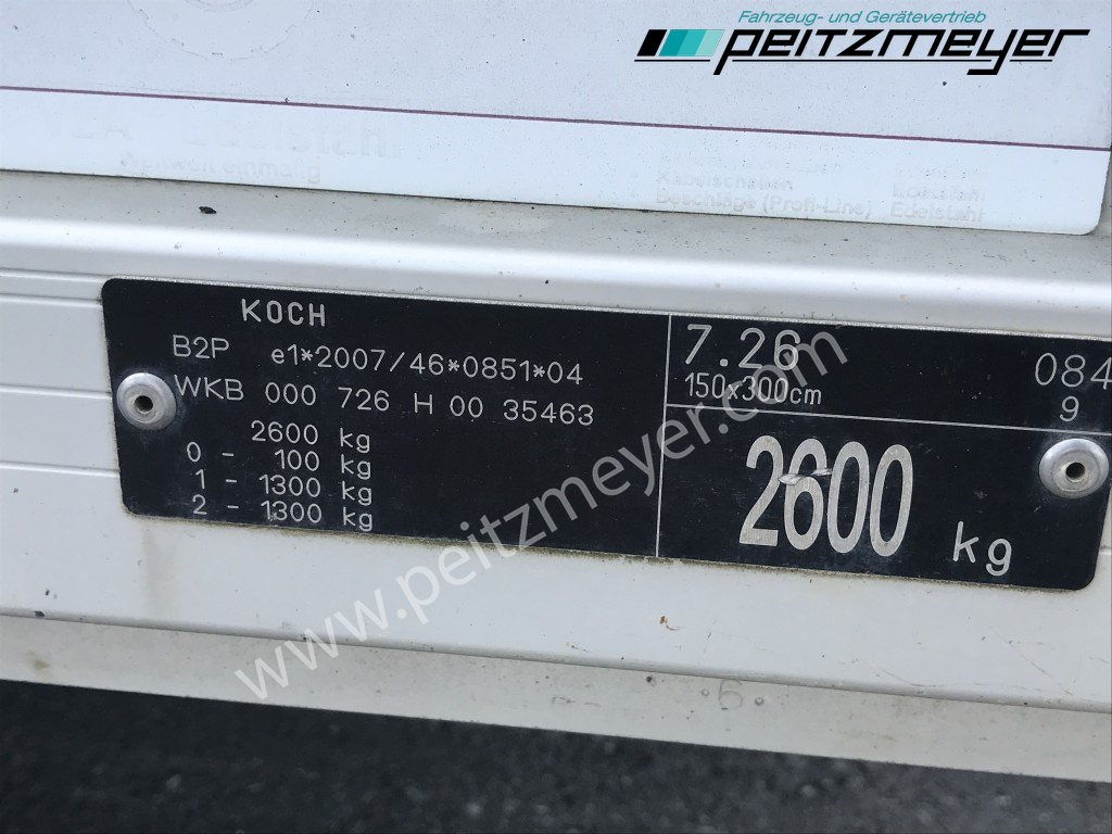 Baumaschinenanhänger KOCH Tandemtieflader 2,6 t. mit Rampen: das Bild 11