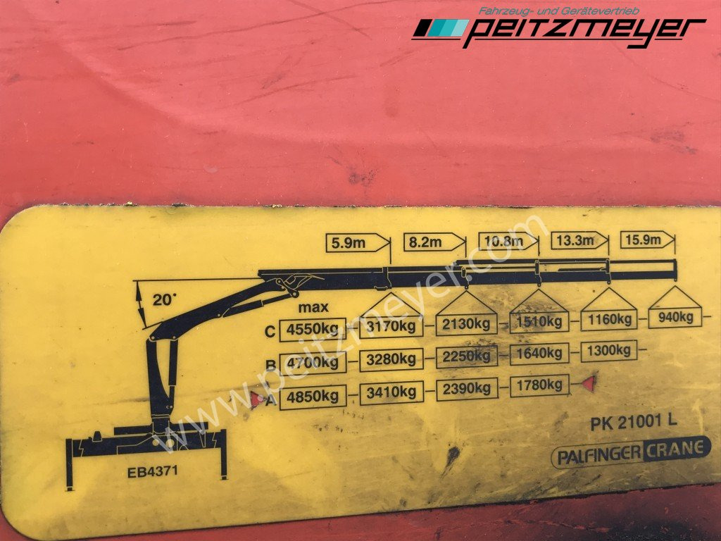 Pritsche LKW, Autokran MAN TGS 26.440 FL 6x2 Palfinger PK 21001 L Steinzange, EU 6, Lenkachse: das Bild 26