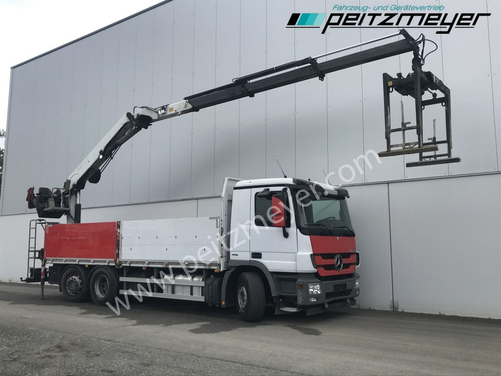MERCEDES-BENZ Actros 2536 LL Pritsche HMF Heckkran m. Zange Baustoff - Pritsche LKW, Autokran: das Bild 2 MERCEDES-BENZ Actros 2536 LL Pritsche HMF Heckkran m. Zange Baustoff - Pritsche LKW, Autokran: das Bild 2
