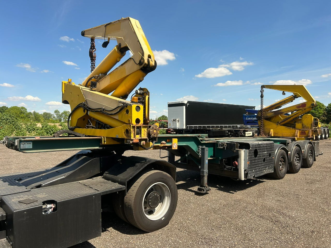 Hammar 195 HC / 20 ft, 2 x 20 ft 40 ft HC, power pack Diesel, Wireless controller 2 x, telescopic chassis - Container/ Wechselfahrgestell Auflieger: das Bild 1 Hammar 195 HC / 20 ft, 2 x 20 ft 40 ft HC, power pack Diesel, Wireless controller 2 x, telescopic chassis - Container/ Wechselfahrgestell Auflieger: das Bild 1