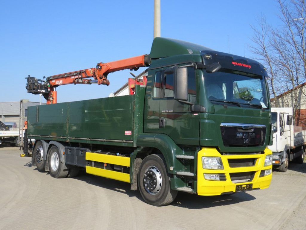 MAN TG-S 26.400 6x2-2 BL Pritsche Heckkran Atlas 165 - LKW, Autokran: das Bild 2 MAN TG-S 26.400 6x2-2 BL Pritsche Heckkran Atlas 165 - LKW, Autokran: das Bild 2