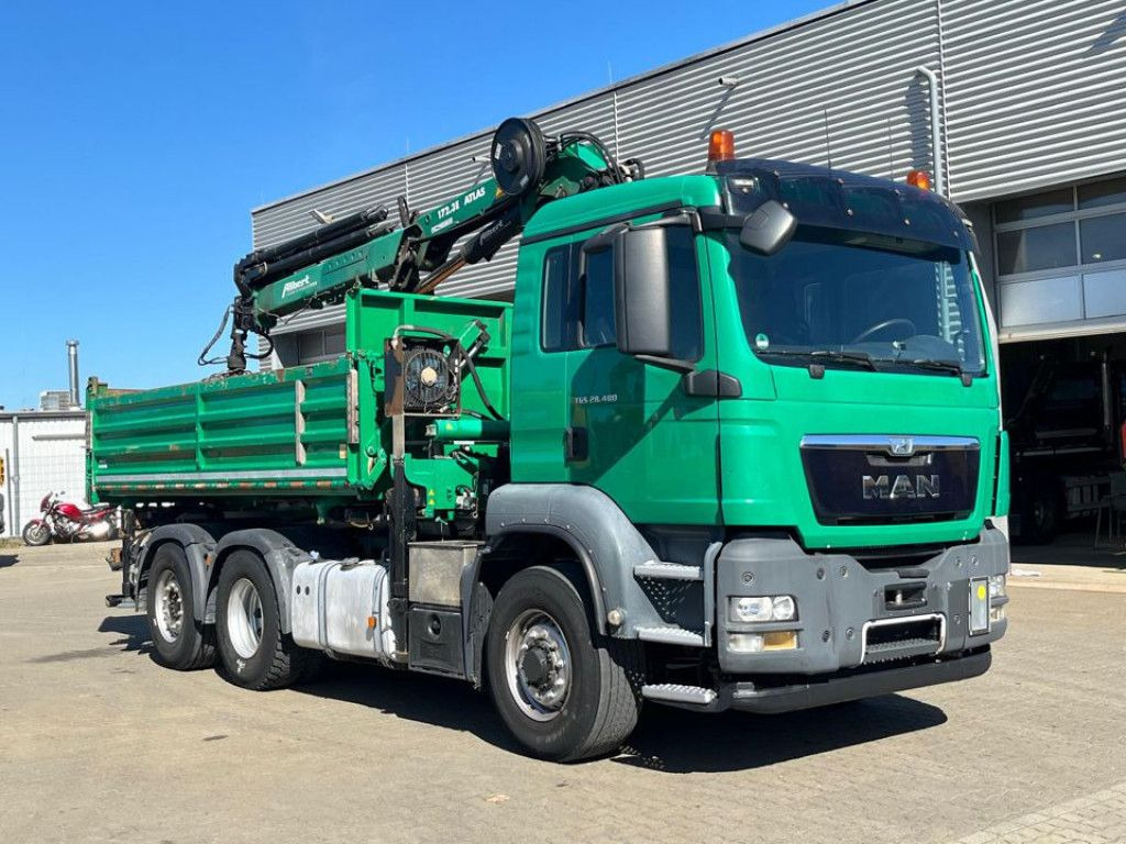 MAN TG-S 28.480 6x4H-4 BL 3-Achs Kipper Kran Funk Li - Kipper, Autokran: das Bild 2 MAN TG-S 28.480 6x4H-4 BL 3-Achs Kipper Kran Funk Li - Kipper, Autokran: das Bild 2