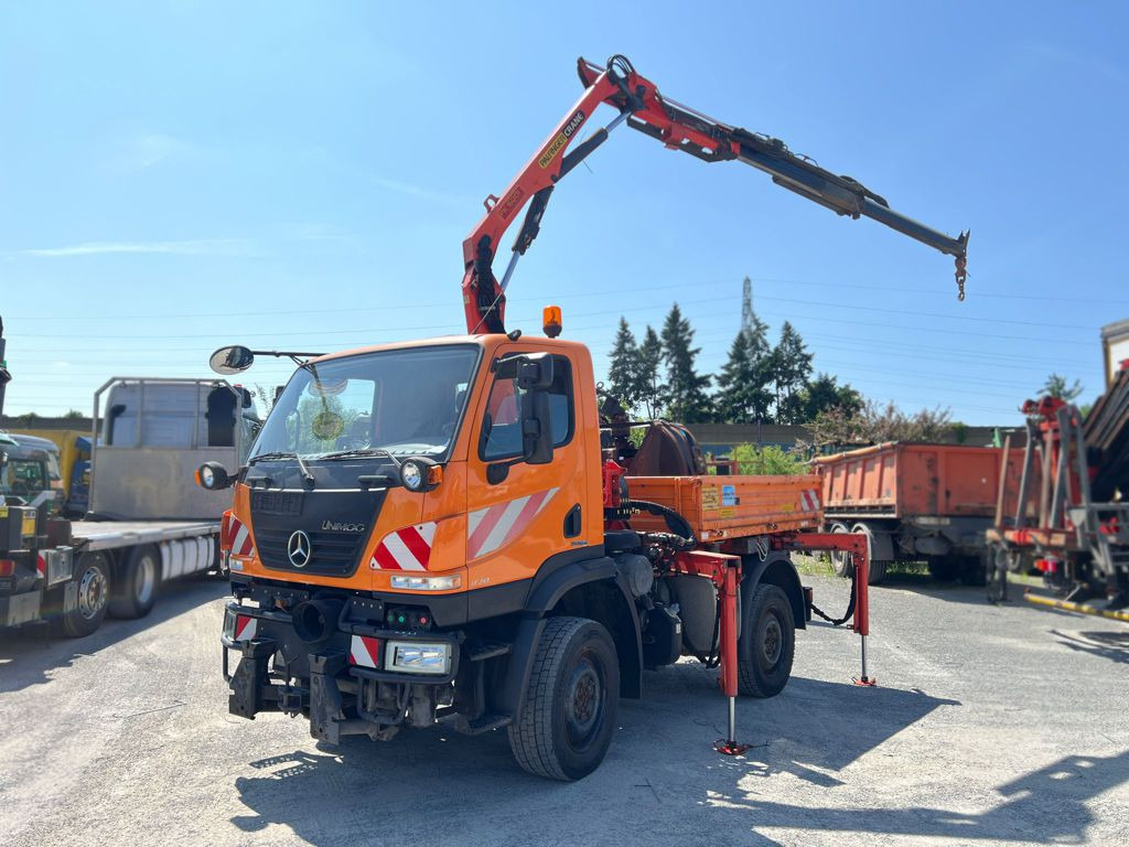 MERCEDES-BENZ Unimog U20 2-Achs Allradkipper Kran Palfinger Kran - Kipper, Autokran: das Bild 1 MERCEDES-BENZ Unimog U20 2-Achs Allradkipper Kran Palfinger Kran - Kipper, Autokran: das Bild 1