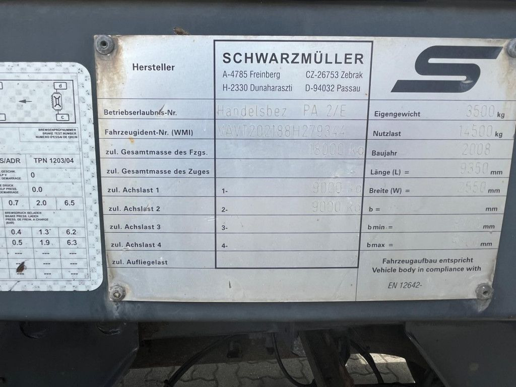 Pritschenanhänger/ Plattformanhänger Schwarzmüller PA Pritschenanhänger PA 2 E Baustoffanhänger: das Bild 6
