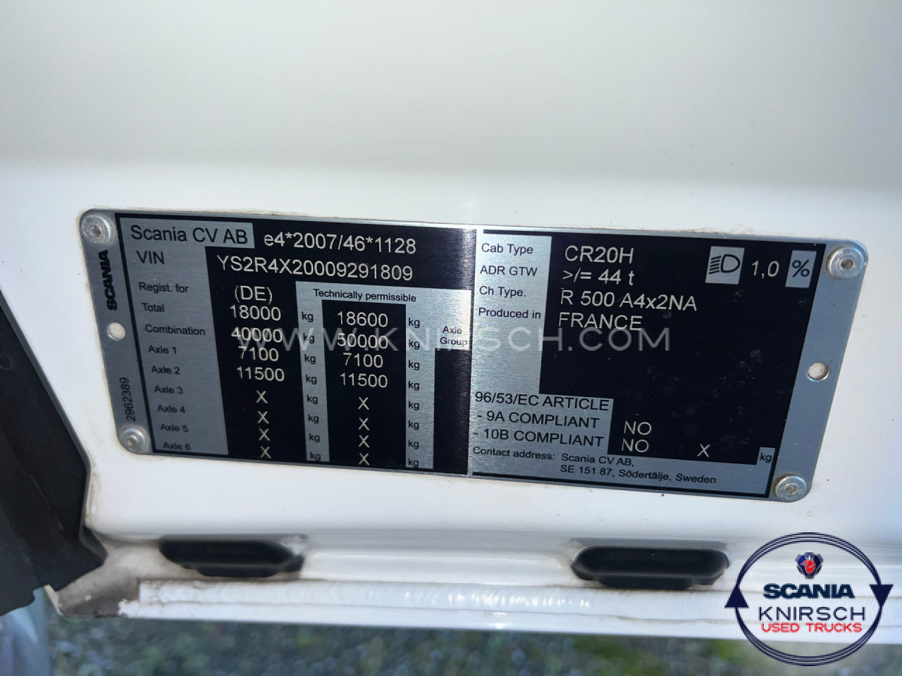 Sattelzugmaschine SCANIA R450A4X2NA  PTO  ADR FL: das Bild 12