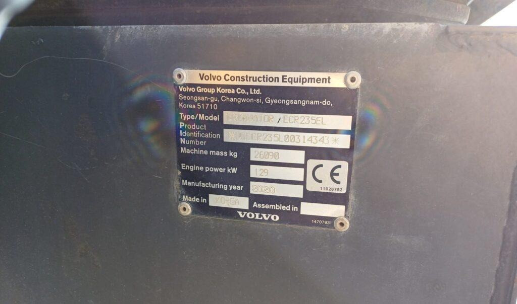 Leasing für Volvo ECR235EL Volvo ECR235EL: das Bild 14 Leasing für Volvo ECR235EL Volvo ECR235EL: das Bild 14