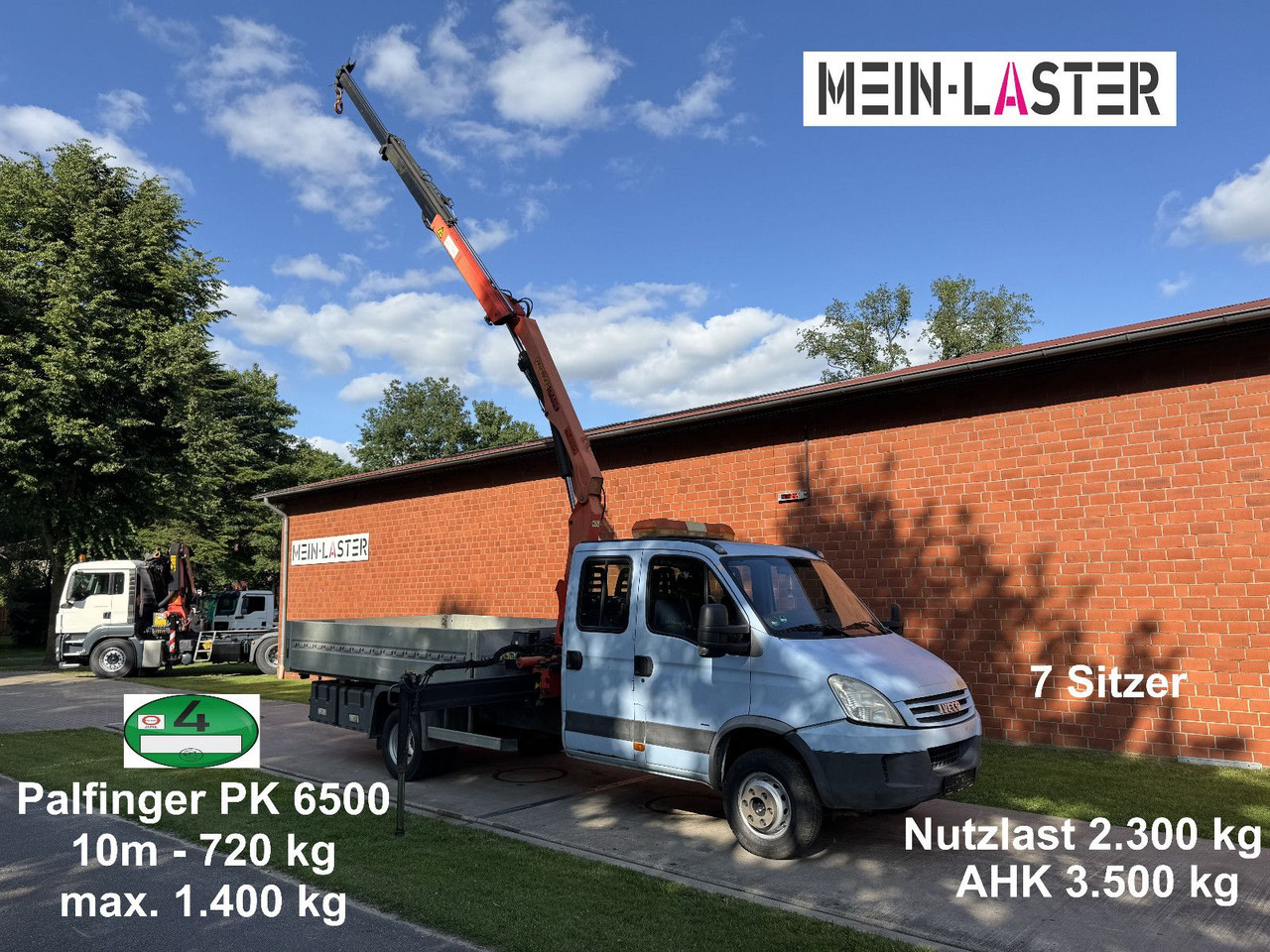 Iveco 65C180 3.0d Palfinger PK 6500 7 Sitzer NL 2300kg - Pritsche Transporter, Transporter mit Doppelkabine: das Bild 1 Iveco 65C180 3.0d Palfinger PK 6500 7 Sitzer NL 2300kg - Pritsche Transporter, Transporter mit Doppelkabine: das Bild 1