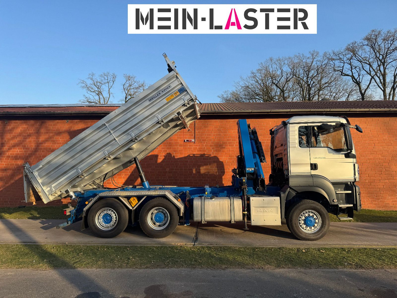 MAN Aufbau Meiller Bordmatik + HMF 1330 K4 15m Funk - Kipper, Autokran: das Bild 5 MAN Aufbau Meiller Bordmatik + HMF 1330 K4 15m Funk - Kipper, Autokran: das Bild 5