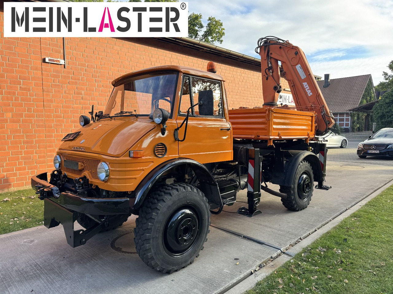 Unimog U 1100 Atlas AK 3006 nur 14.215 km-1. Hand - Autokran, Pritsche LKW: das Bild 2 Unimog U 1100 Atlas AK 3006 nur 14.215 km-1. Hand - Autokran, Pritsche LKW: das Bild 2