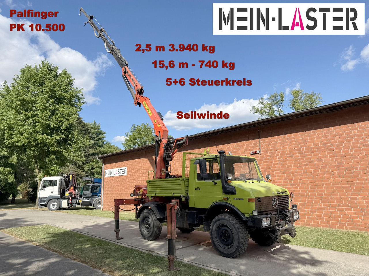 Unimog U 1650 PK 10500 Kran 15 m max. 3,9 t Seilwinde - Autokran: das Bild 2 Unimog U 1650 PK 10500 Kran 15 m max. 3,9 t Seilwinde - Autokran: das Bild 2