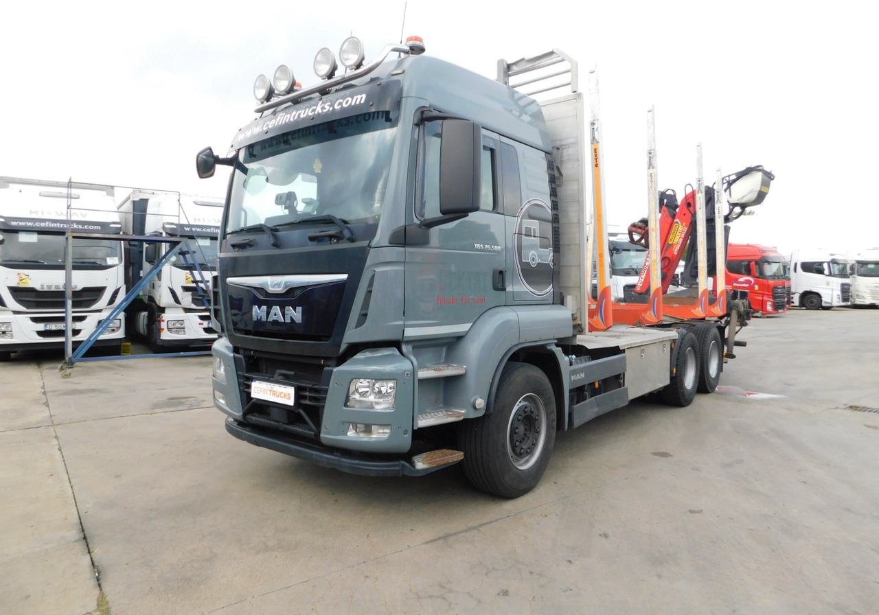 Man Tgs - Holztransporter, Autokran: das Bild 1 Man Tgs - Holztransporter, Autokran: das Bild 1