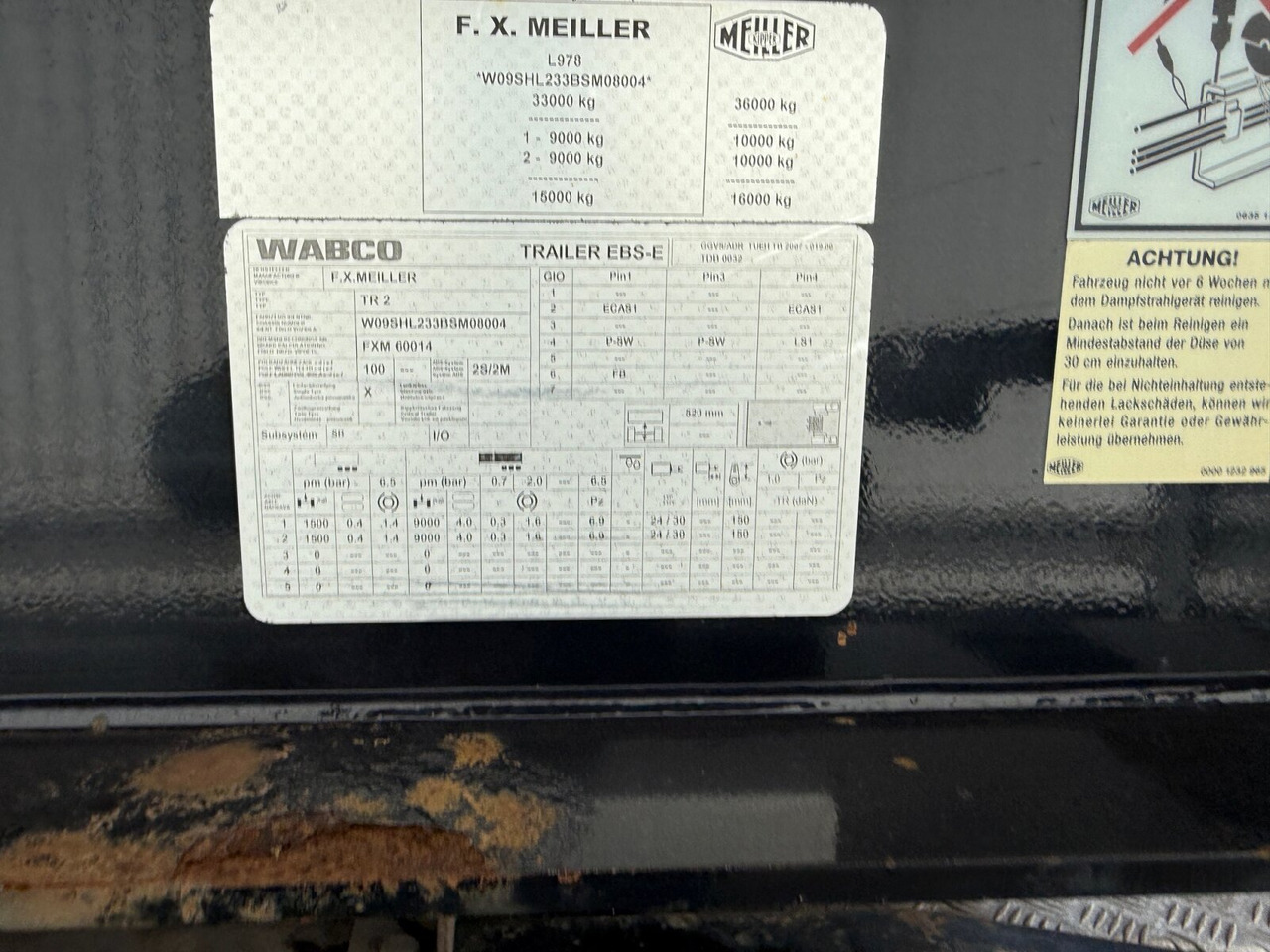 Meiller MHPS 41/2 MHPS 41/2, Stahlmulde ca. 24m³, hydr. Heckklappe - Auflieger: das Bild 5 Meiller MHPS 41/2 MHPS 41/2, Stahlmulde ca. 24m³, hydr. Heckklappe - Auflieger: das Bild 5