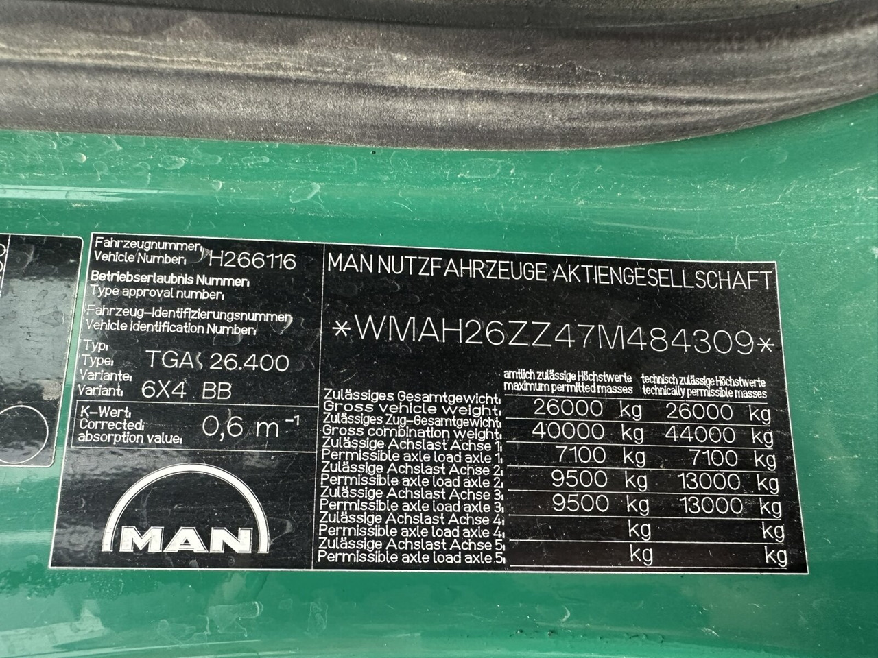 Kipper MAN TGA 26.400 6X4 BB TGA 26.400 6X4 BB, Intarder: das Bild 7